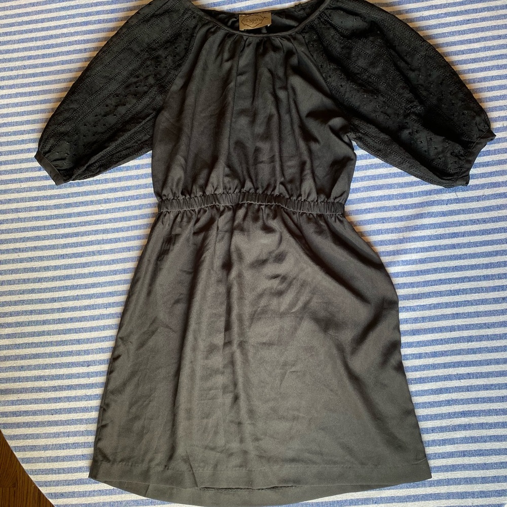 DejaVu Eyelet Black Boutique Dress